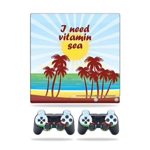 MightySkins PS3SLIM-Vitamin Sea Skin for Sony Playstation 3 PS3 Slim P