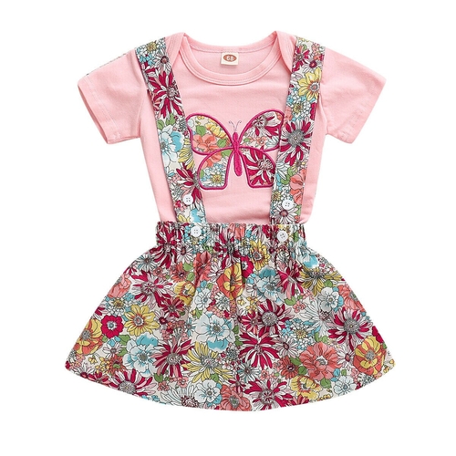 0 24M Baby Girl Floral Clothes Set Little Girls 