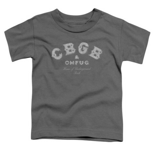 Trevco Cbgb-Tattered Logo - Short Sleeve Toddler Tee - Charcoal, S