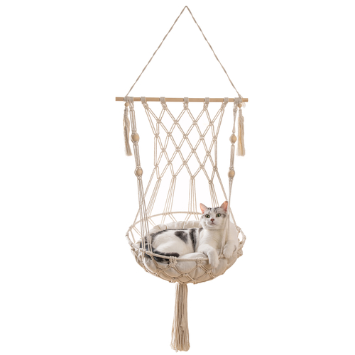 Macrame Cat Hammock Hanging Cat Bed