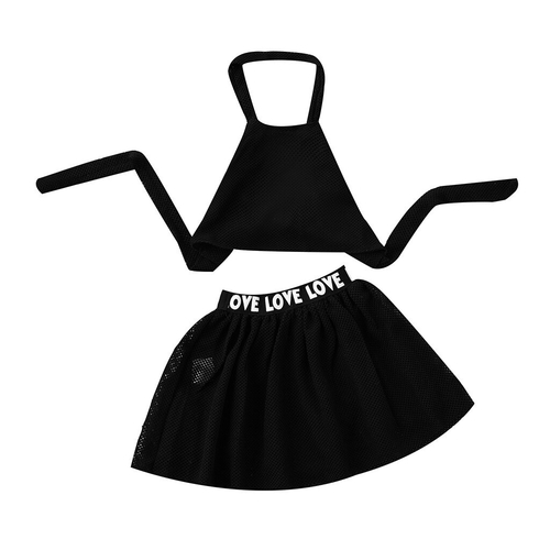 2Pcs Newborn Kid Baby Girls Halter Neck