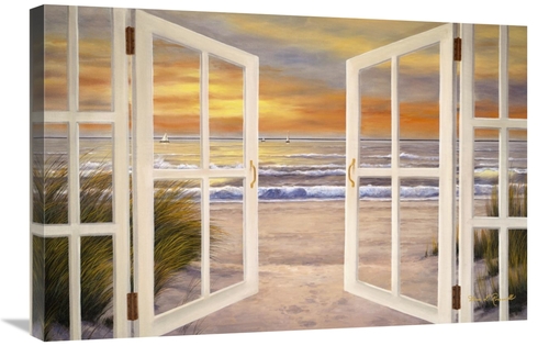 Global Gallery GCS-393941-2030-142 20 x 30 in. Sunset Beach Art Print 