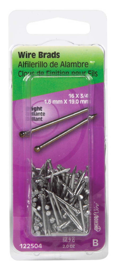 Hillman 5330162 0.75 in. Bright Steel Brad Nails