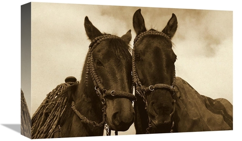 Global Gallery GCS-453719-1218-142 12 x 18 in. Horses Pair Belonging t