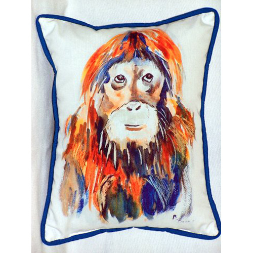 Betsy Drake HJ099 Orangutang Large Indoor-Outdoor Pillow 16 in. x 20 i