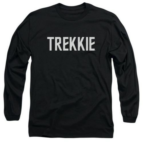 Trevco Star Trek-Trekkie - Long Sleeve Adult 18-1 Tee - Black- Medium