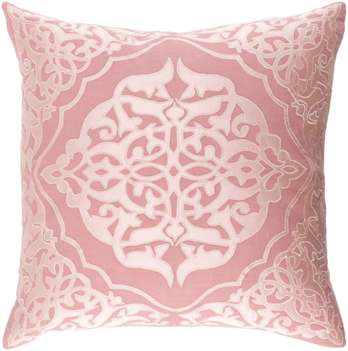 Surya ADI002-2020 Adelia Pillow Cover - Rose & Blush - 20 x 20 x 0.25 