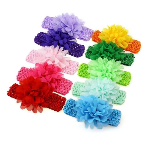 10 Pieces Babys Headbands Girls Headband Chiffon