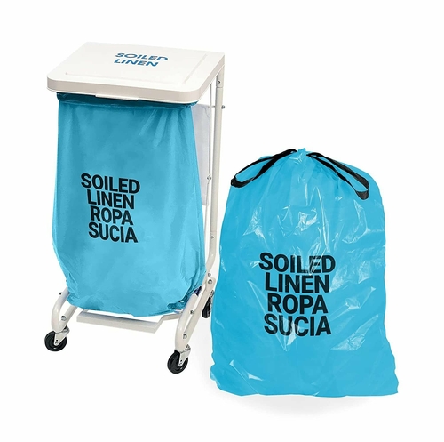 Pack of 150 Blue Soiled Linen Liners 40 x 42.5 Thick 1 Mil 40 Gal Low