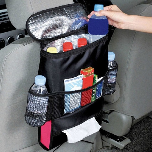 1PC Black Auto Car Back Seat Storage Bag Truck