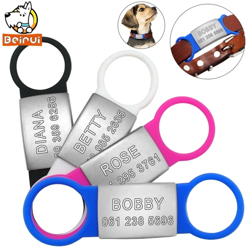 Personalized Dog Tag Tensile Rubber Stainless