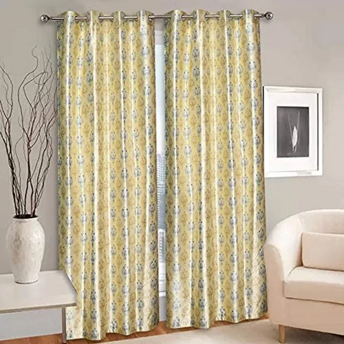 Damask Design Room Darkening Thick Curtain Panels For Home, Gold 