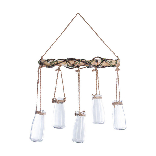 Hanging decoration Atmosphera Vase Ornamental Jute (44,5 x 40,5 x 6