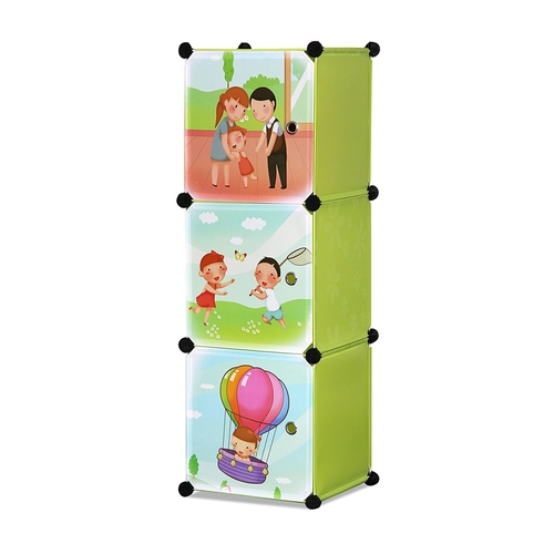 Aleko SCAB01GR-UNB Whimsical Childrens 3 Level Collapsible Play Time T