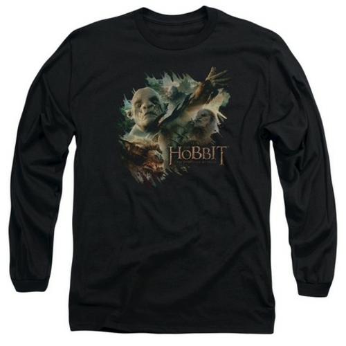 Trevco Hobbit-Baddies Long Sleeve Adult 18-1 Tee- Black - Medium