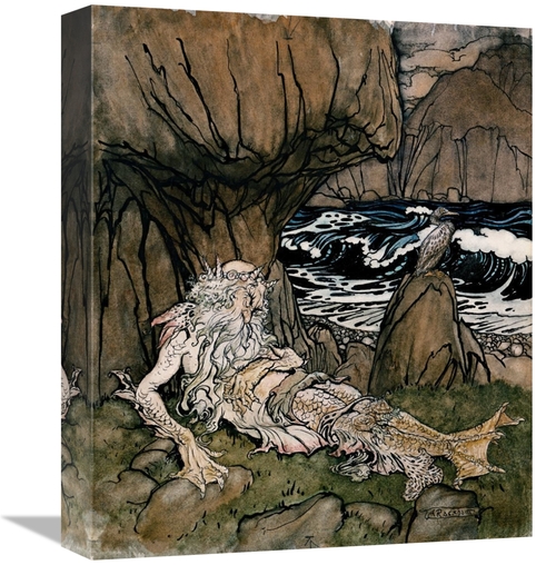 Global Gallery GCS-267062-16-142 16 in. A Crowned Merman a Sea God Sle