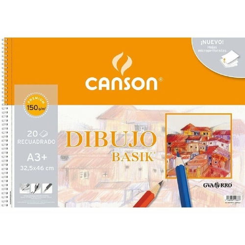 Drawing Pad Canson Basik Micro perforated With inset 150 g 20 Sheets