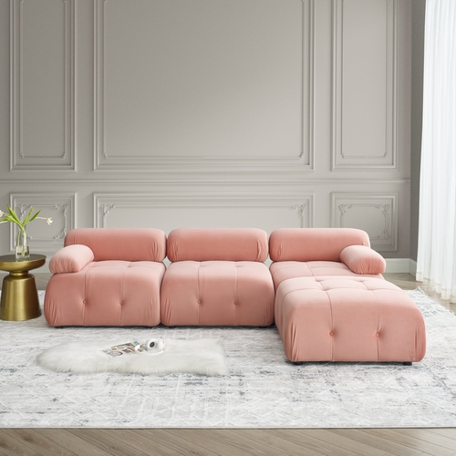 Modular Sectional Sofa, Button Tufted Designed and DIY Combination,L