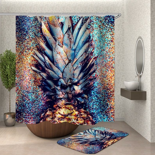 with Pineapple Crown Shower Curtain