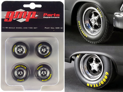 Pro Star 5-Spoke Drag Wheels and Tires Set of 4 pieces from \Pork
