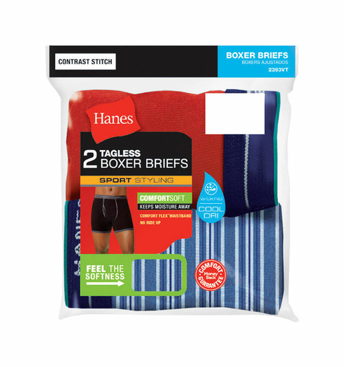 Hanes 9605569 Comfort Flex Extra Large Mens Assorted Color Boxer Brief