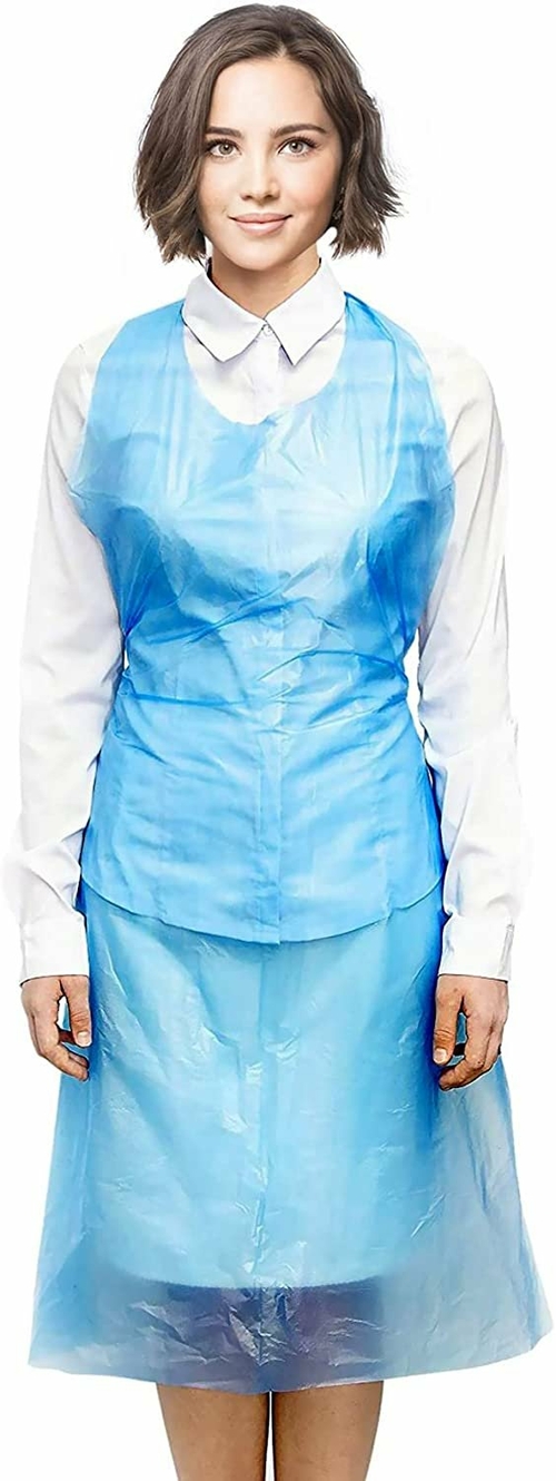 Disposable Aprons for Adults. Polyethylene Unisex Poly Aprons