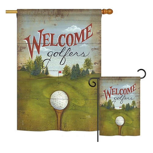 Breeze Decor BD-SP-H-109064-IP-BO-D-US18-SB H109064-BO Welcome Golfers