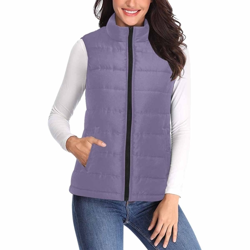 Womens Puffer Vest Jacket / Purple Haze