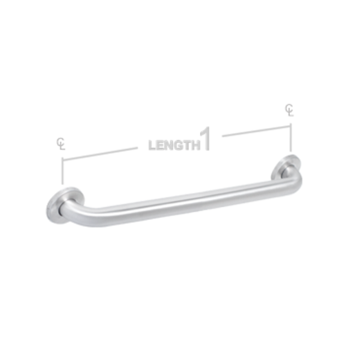 AJW UG120-A12 12 In. Exposed Flange- 1.25 In. Diameter Grab Bar - Conf