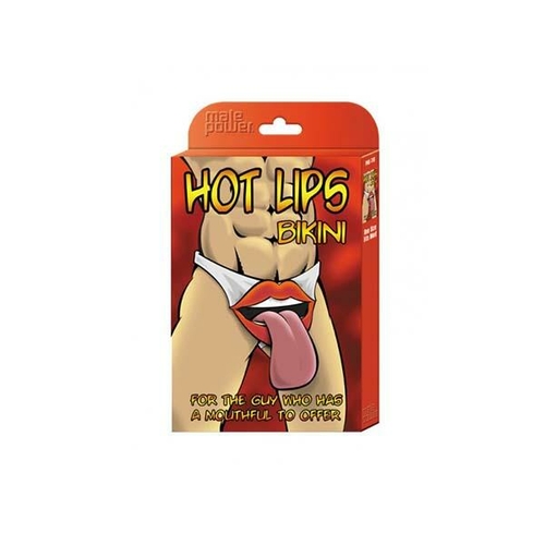 Hot Lips Bikini Novelty Underwear Black One Size