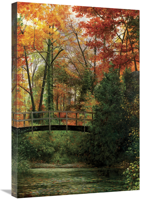 20 x 30 in. Giverny Bridge Art Print - Hood