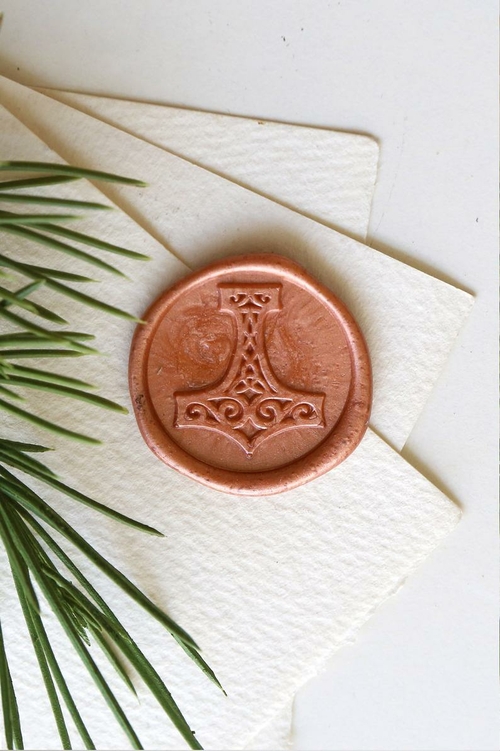 Thor's Hammer Mjolnir wax Seal Stamp /Pagan Asatru Norse Viking