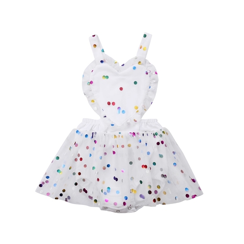 Cute Infant Baby Girls Polka Dot Romper