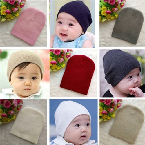 Newborn Kids Baby Hat Autumn Winter Warm Knitted