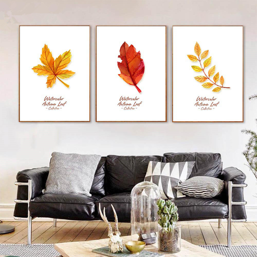 YelRed Leaves Canvas Poster