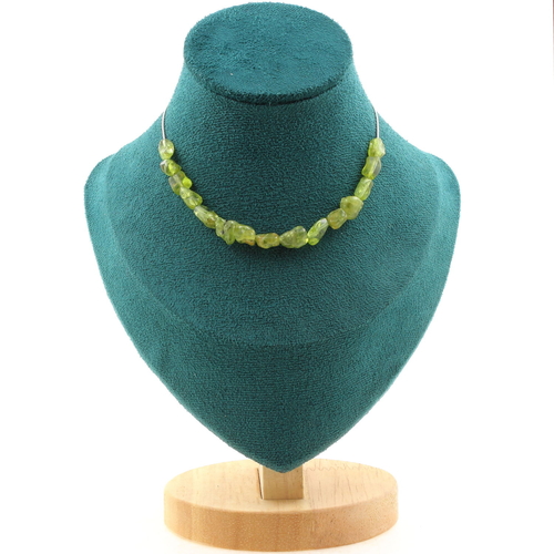 Peridot from Myanmar (Burma) 15 beads necklace.