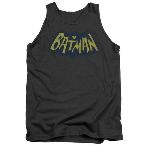 Trevco Batman-Show Bat Logo - Adult Tank Top - Charcoal- Small
