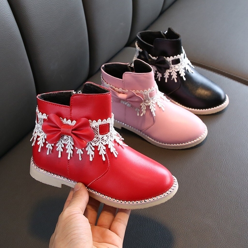 Children Shoes Infant Kids Baby Girls Lace Bowknot