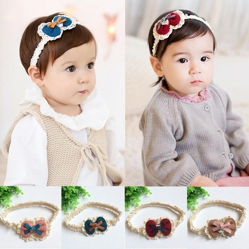 Cute 1PC Headband Baby Kids Girls Bow Hairband