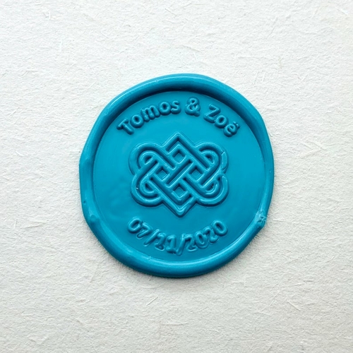 Custom Infinity Love Wax Seal Stamp - Valentines Day Sealing Wax Stamp