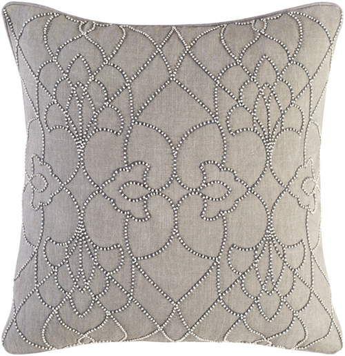 Surya DP005-1818P Dotted Pirouette Throw Pillow - Medium Gray, Cha