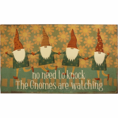 The Gnomes Are Watching Indoor/Outdoor Rug | Slip-Resistant Backing |