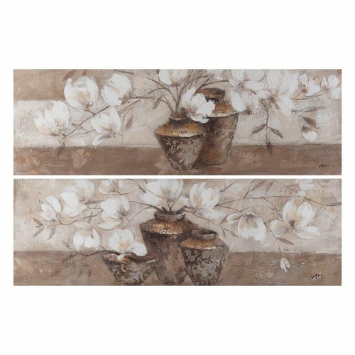 Painting DKD Home Decor 150 x 3,5 x 50 cm Vase Traditional (2 Units)