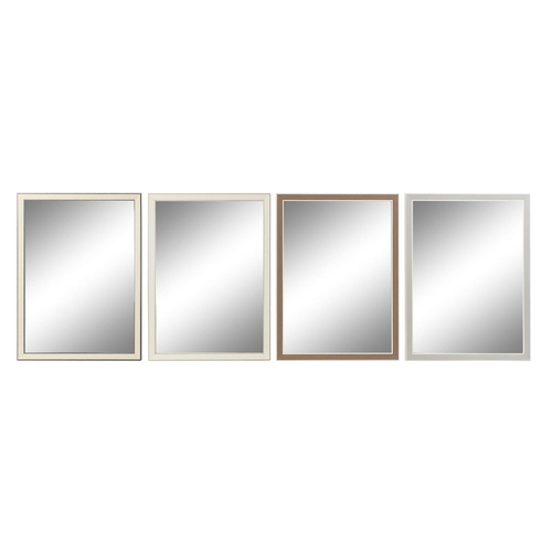 Wall mirror DKD Home Decor 56 x 2 x 76 cm Crystal Grey Brown White