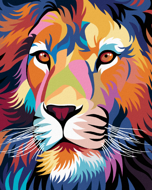 Paint by Numbers - COLOURFUL LION