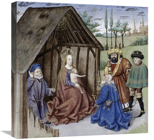 Global Gallery GCS-278268-22-142 22 in. Nativity with Three Kings Art 