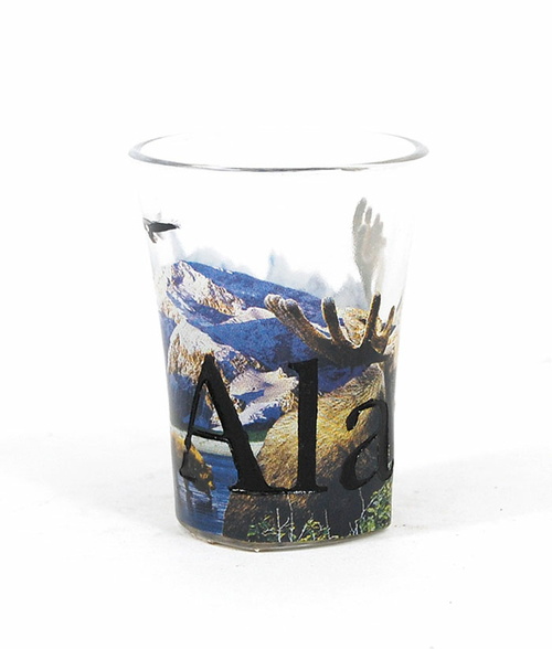 Americaware SGALA04 Alaska Full Color  Etched  Shot Glass