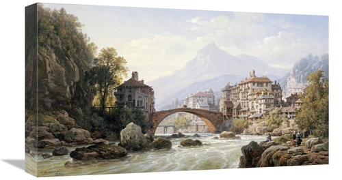 Global Gallery GCS-266709-22-142 22 in. Le Vieux Pont Romain De St. Ma