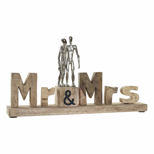 Decorative Figure DKD Home Decor Mr & Mrs Silver Aluminium (51 x 7,5 x