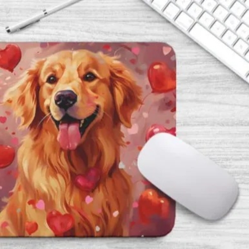Main Sweetheart Dog Golden-Retriever Non-Slip Rubber Mousepad image
